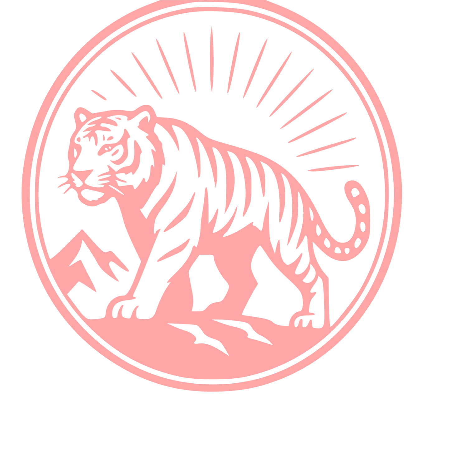Tiger Badge Emblem Logo #ffa6a6