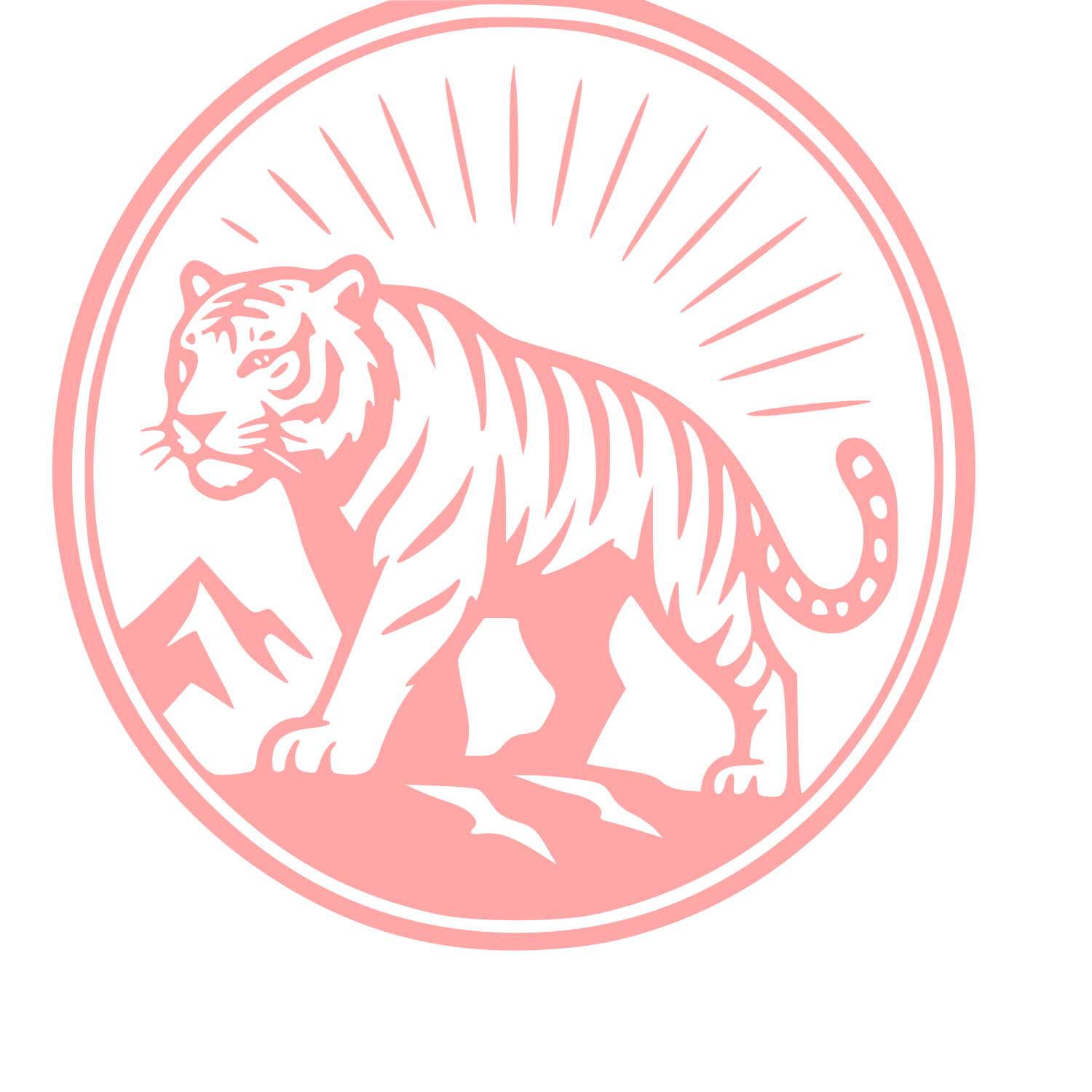Tiger Badge Emblem Logo #ffa6a6