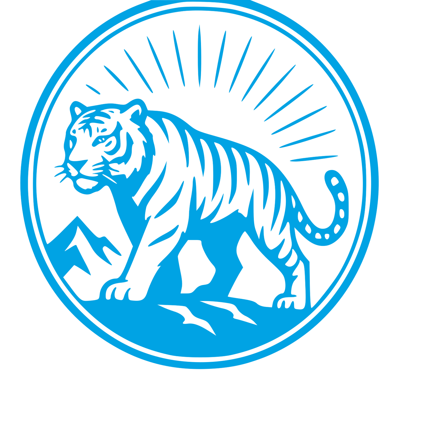 Tiger Badge Emblem Logo #00a3e4