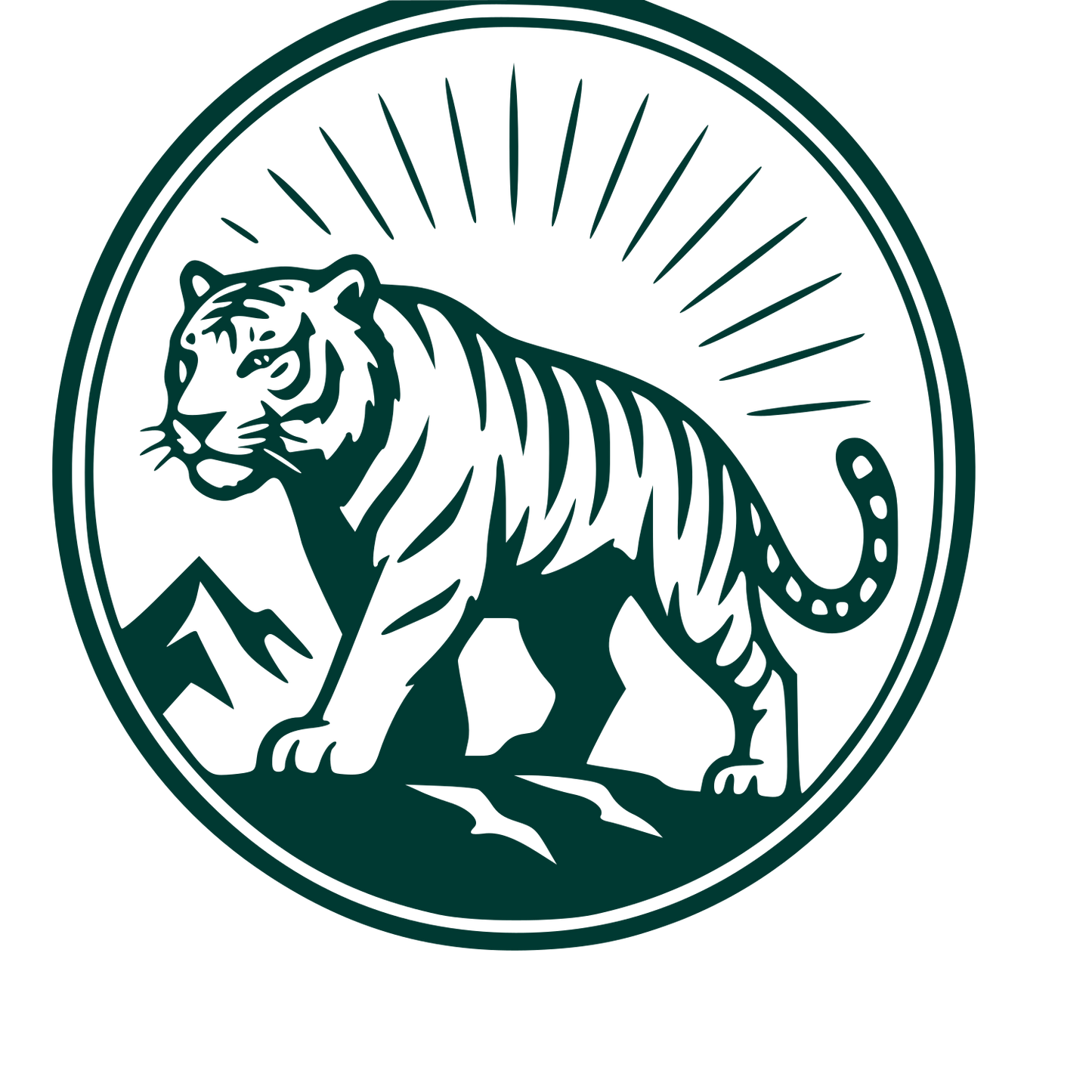 Tiger Badge Emblem Logo #003932