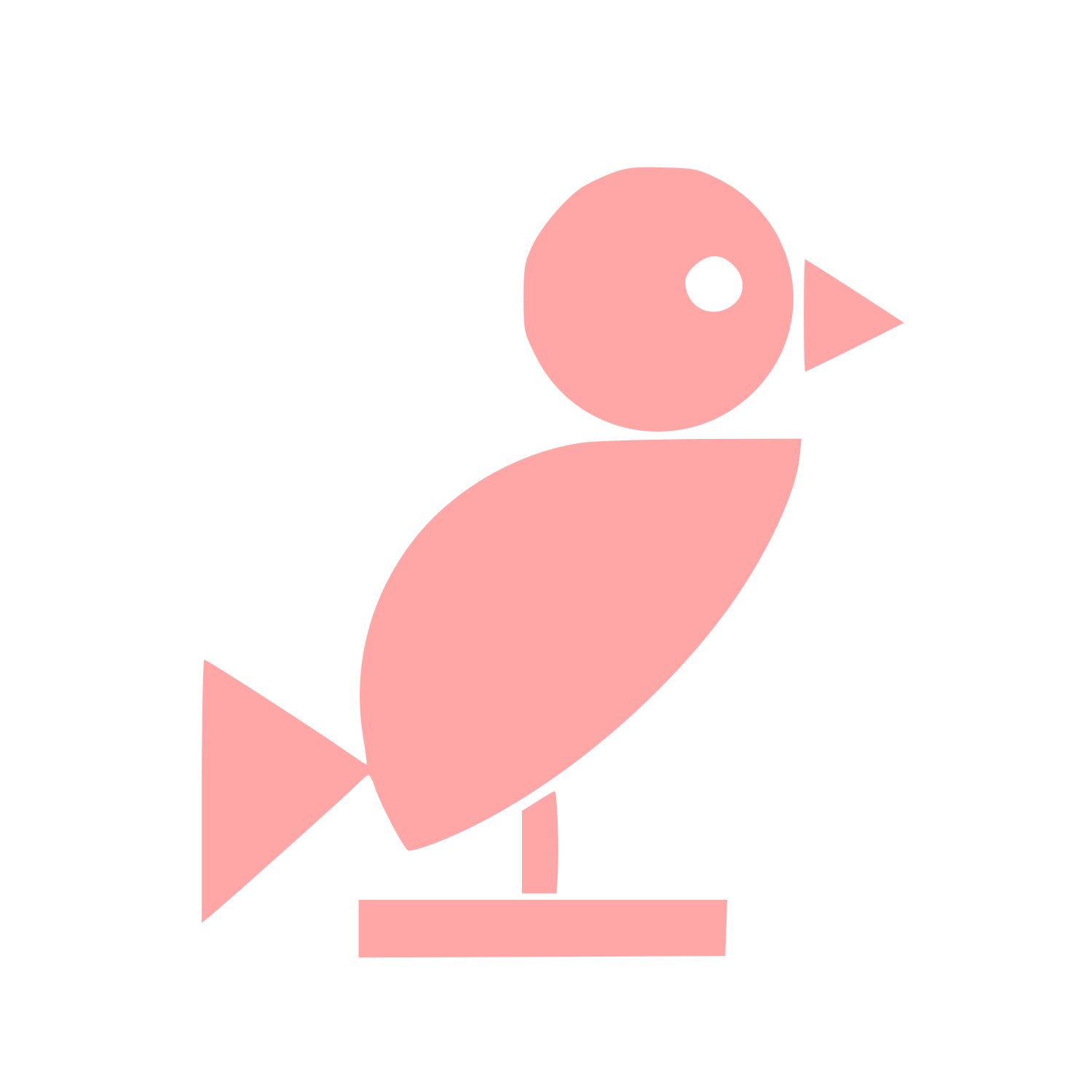 Bauhaus Bird Logo #ffa6a6