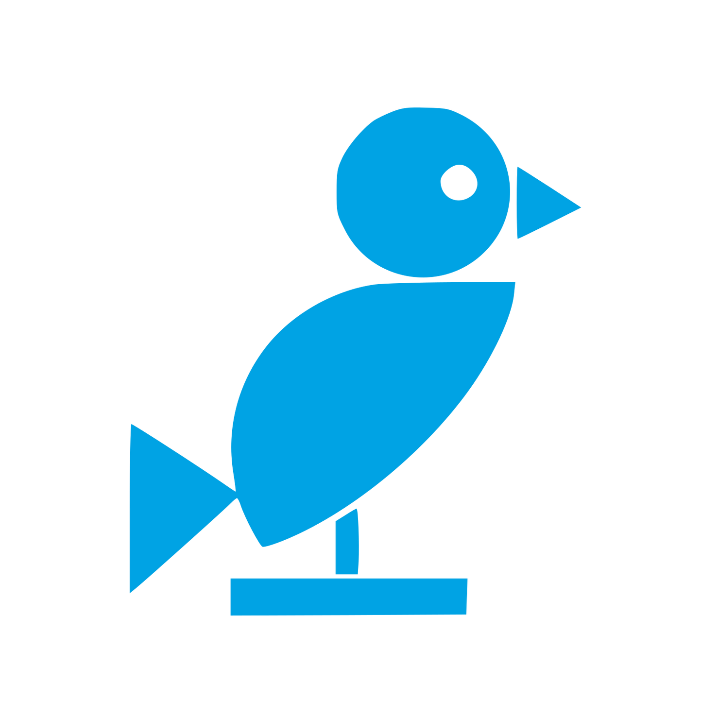 Bauhaus Bird Logo #00a3e4
