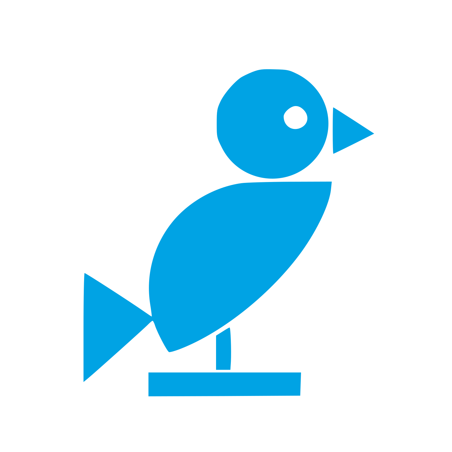 Bauhaus Bird Logo #00a3e4
