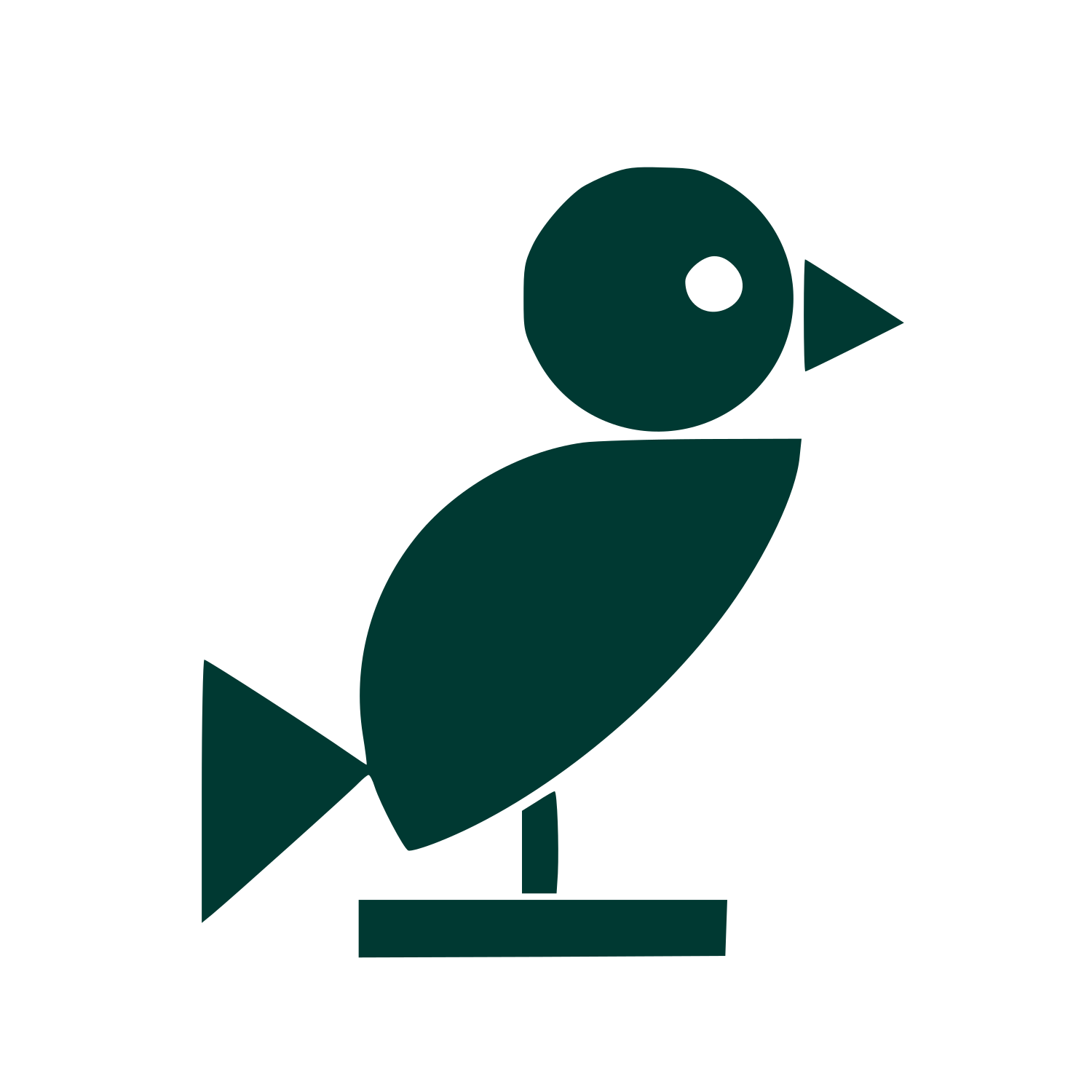 Bauhaus Bird Logo #003932