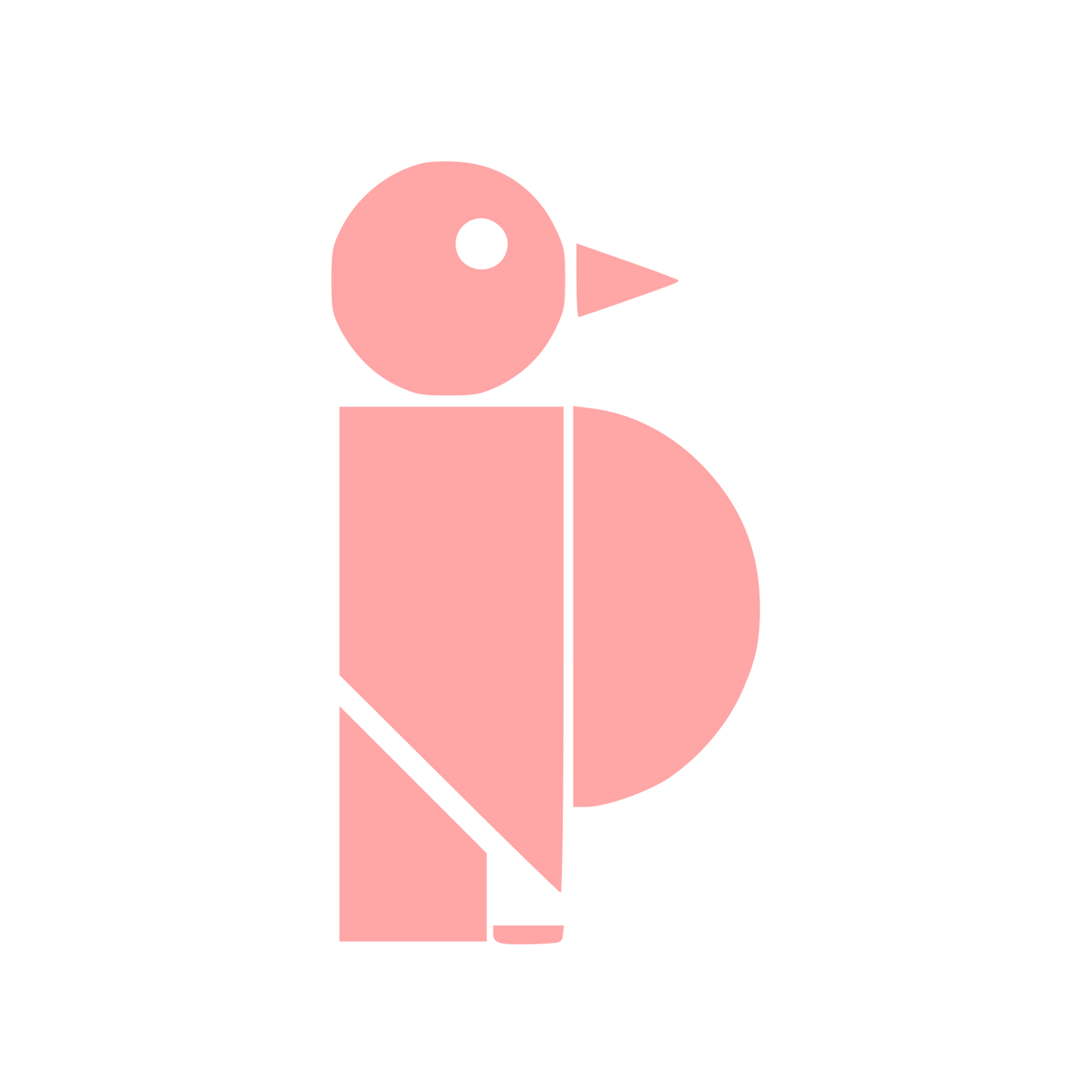 Bauhaus Bird Logo #ffa6a6