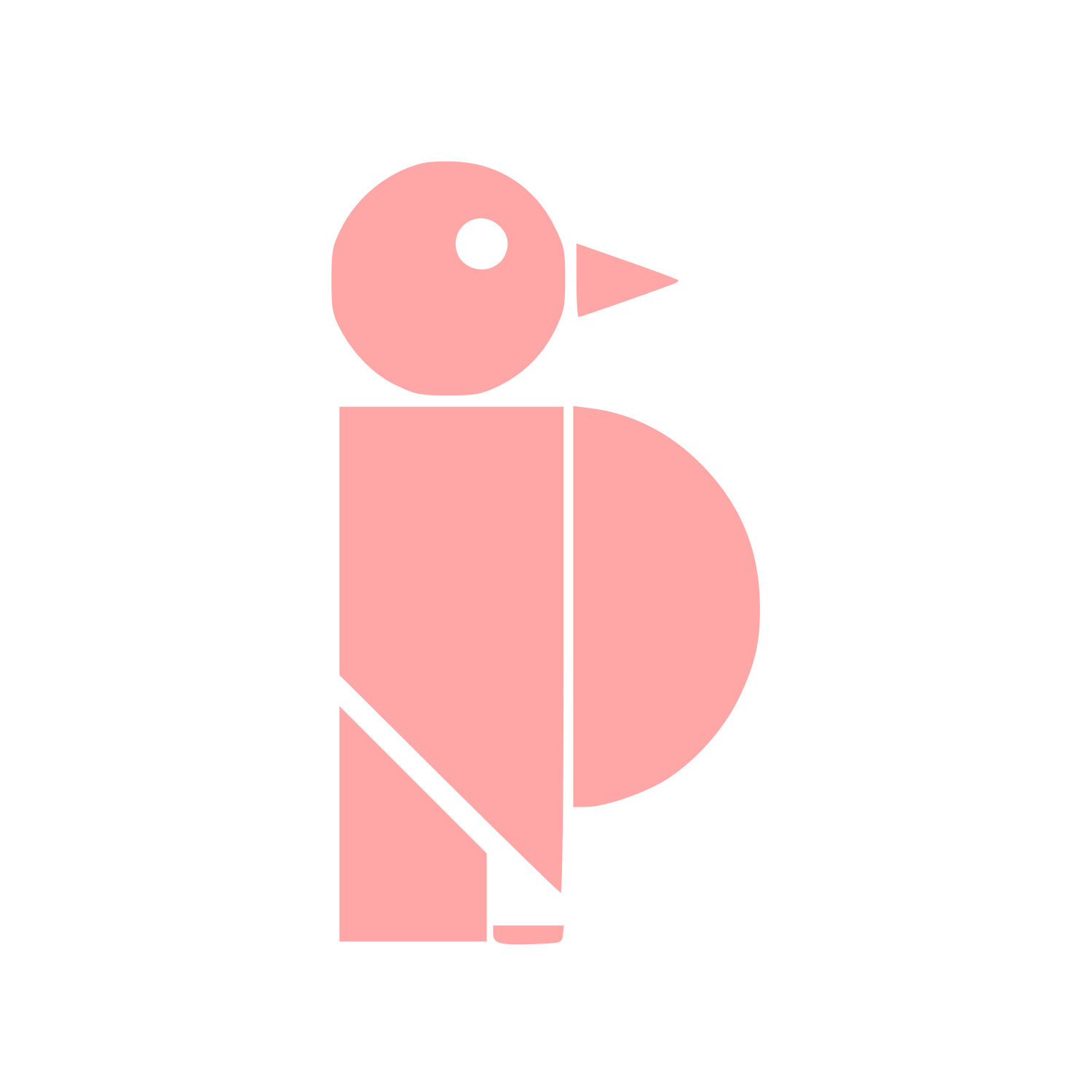 Bauhaus Bird Logo #ffa6a6
