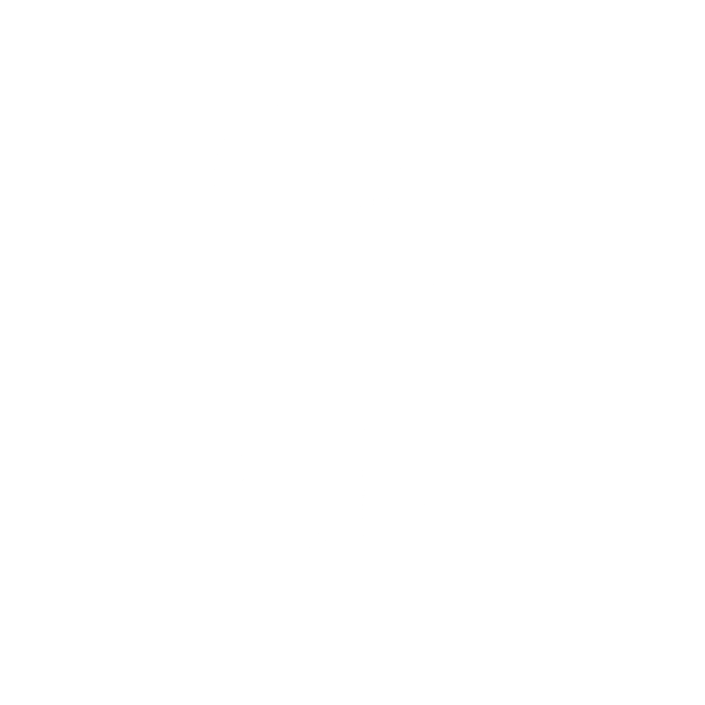 Bauhaus Bird Logo #ffffff