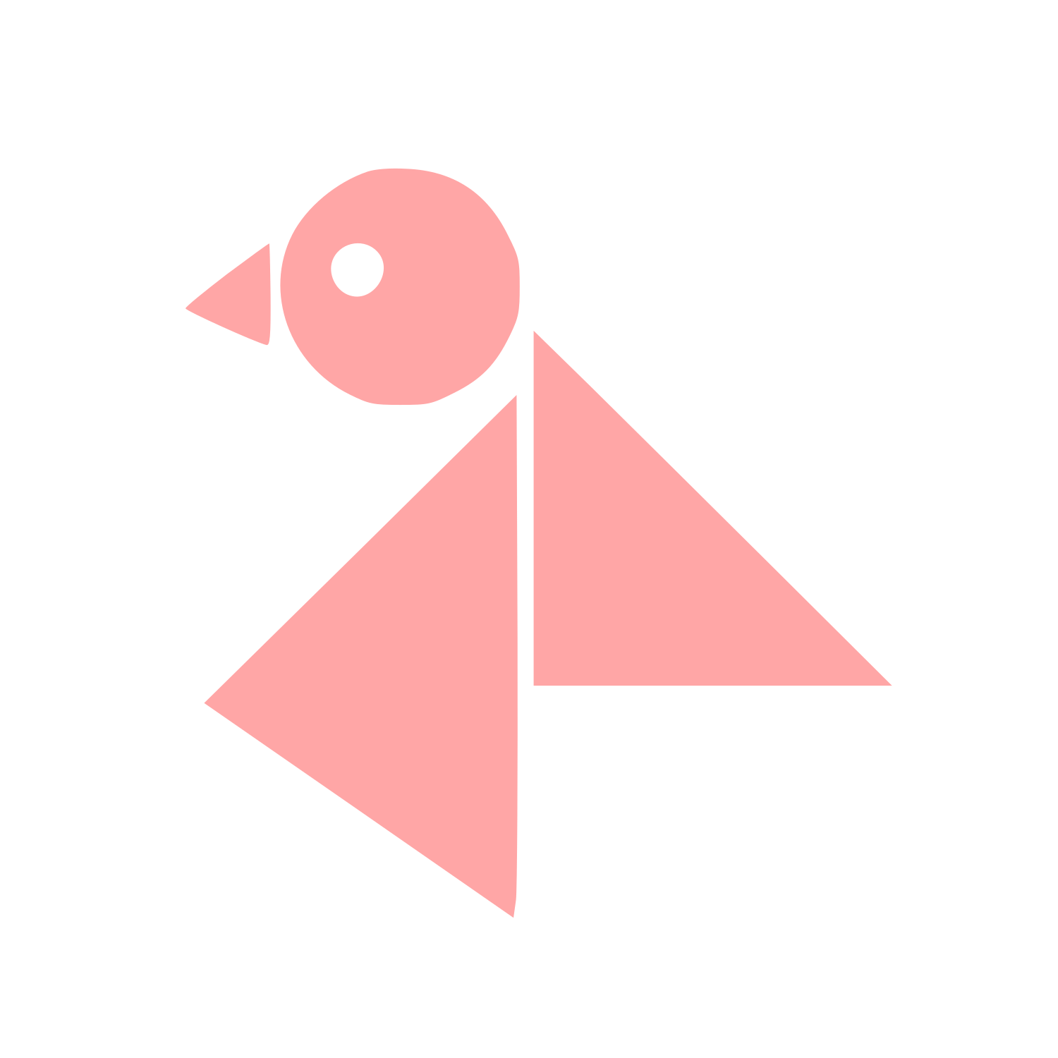 Bauhaus Bird Logo #ffa6a6