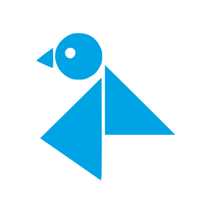 Bauhaus Bird Logo #00a3e4