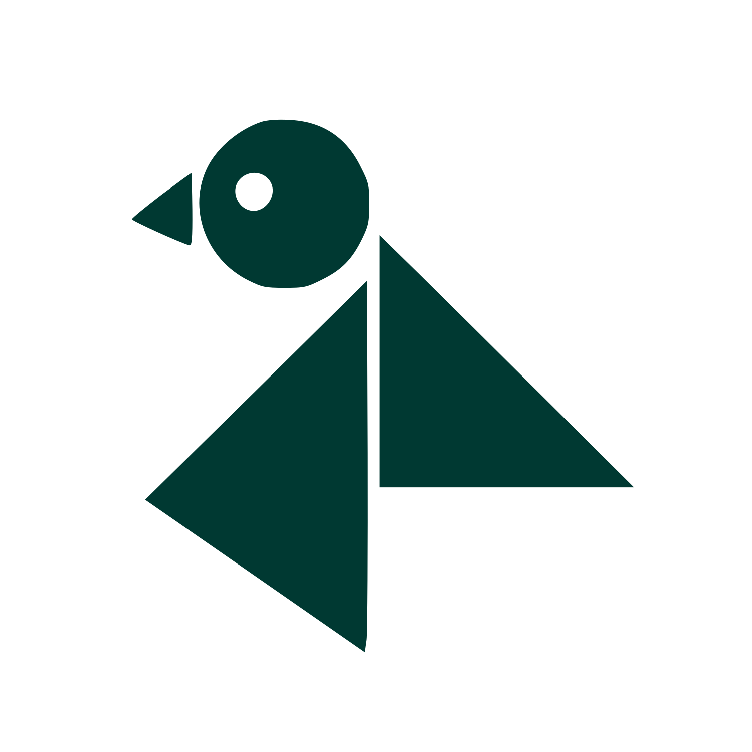 Bauhaus Bird Logo #003932