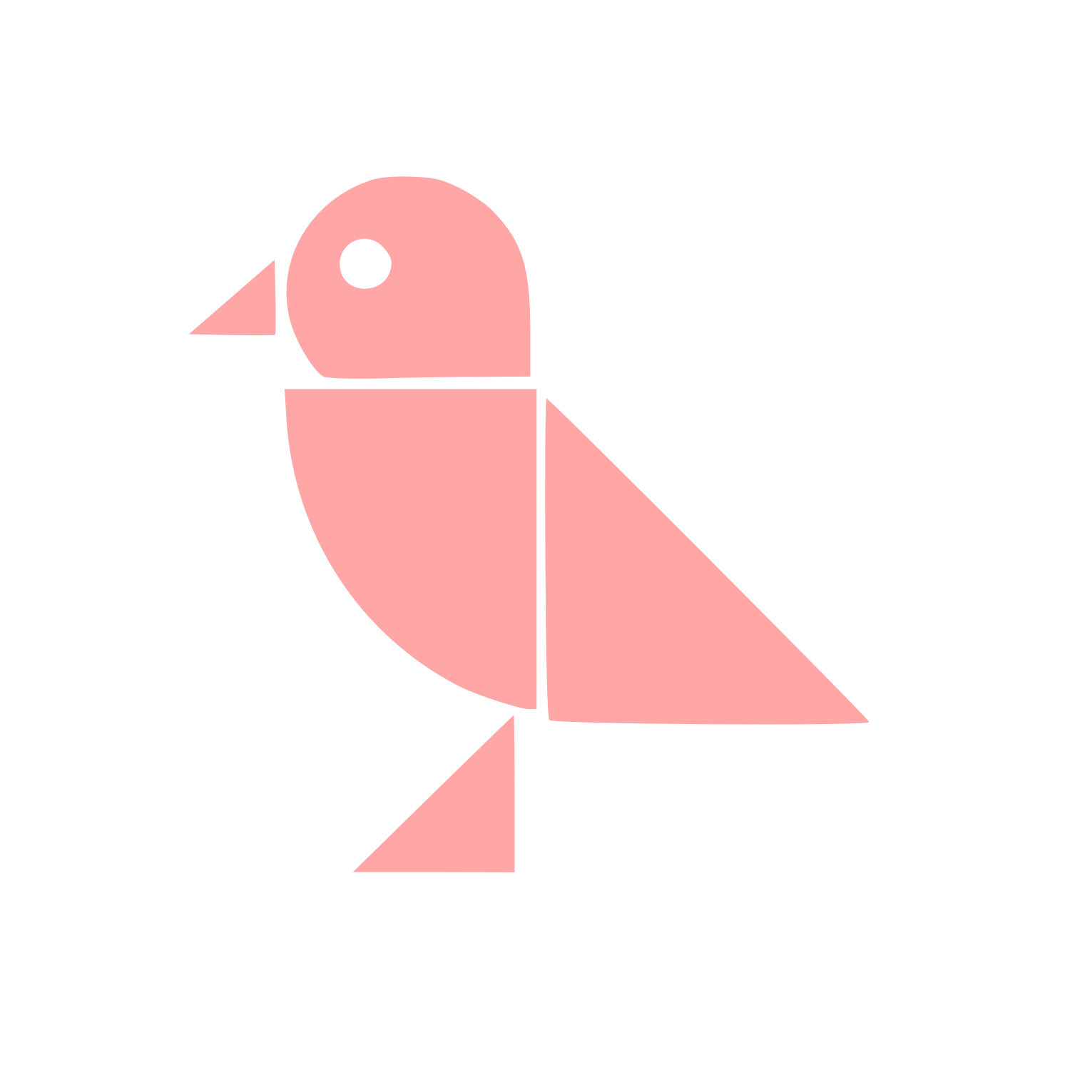 Bauhaus Bird Logo #ffa6a6