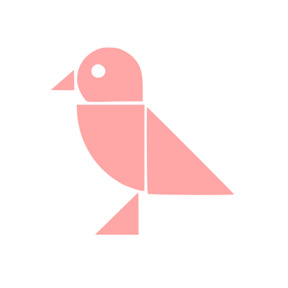 Bauhaus Bird Logo #ffa6a6