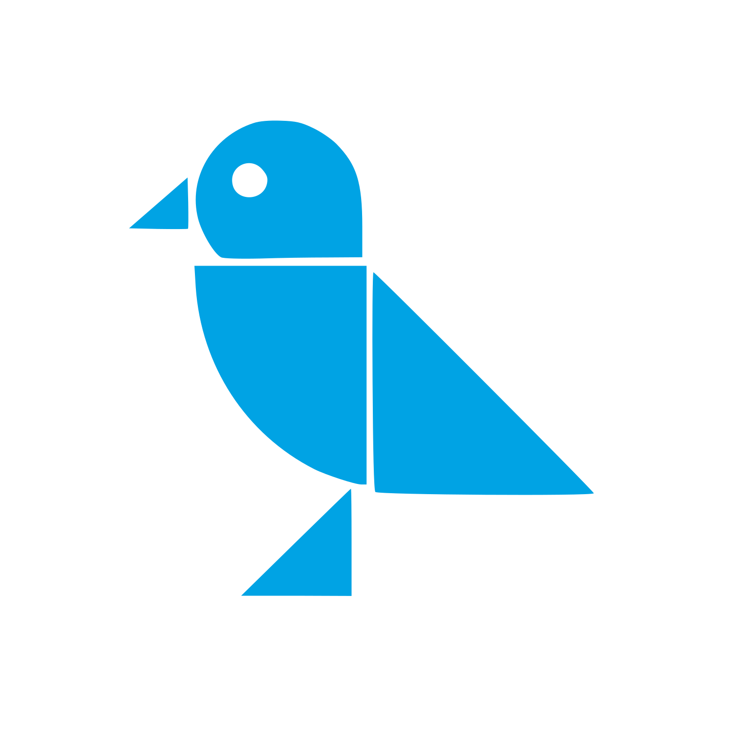 Bauhaus Bird Logo #00a3e4