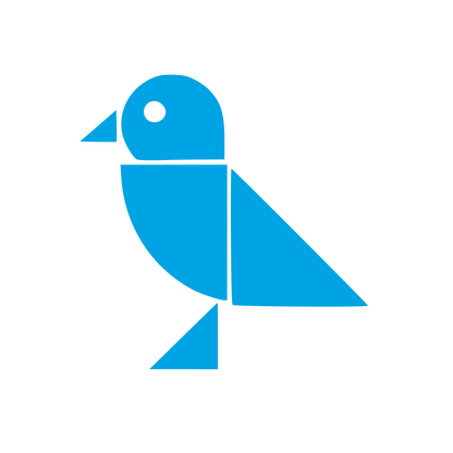 Bauhaus Bird Logo #00a3e4