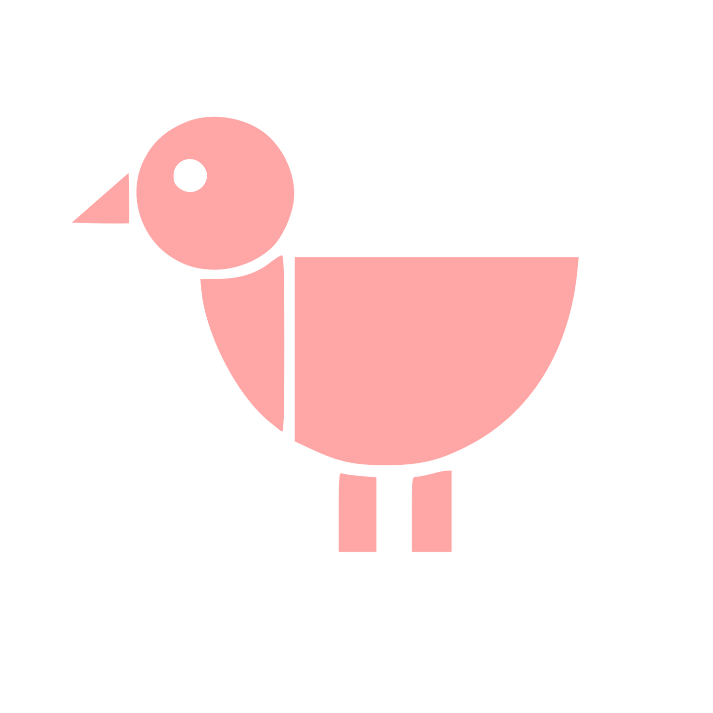 Bauhaus Bird Logo #ffa6a6