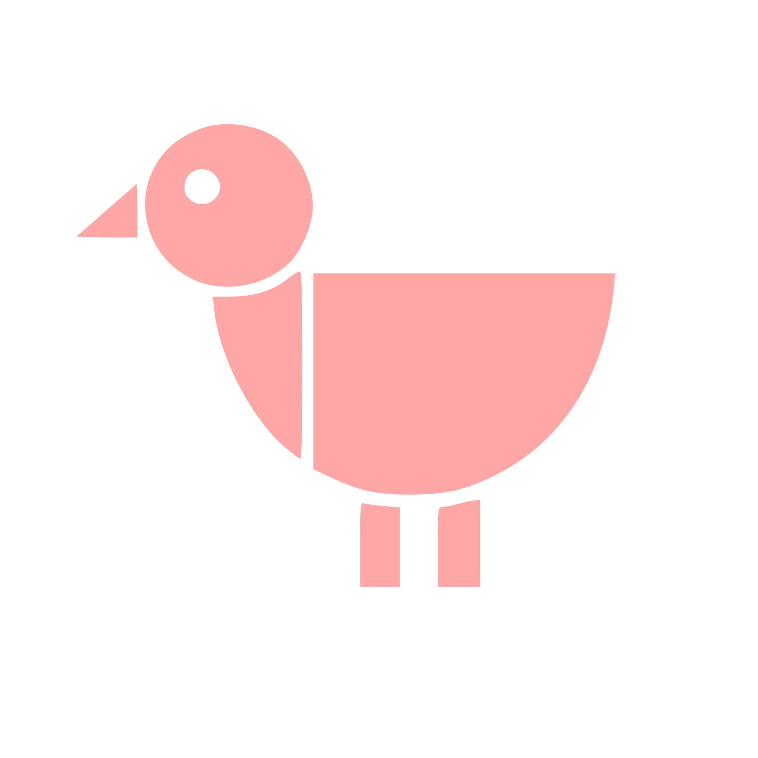 Bauhaus Bird Logo #ffa6a6