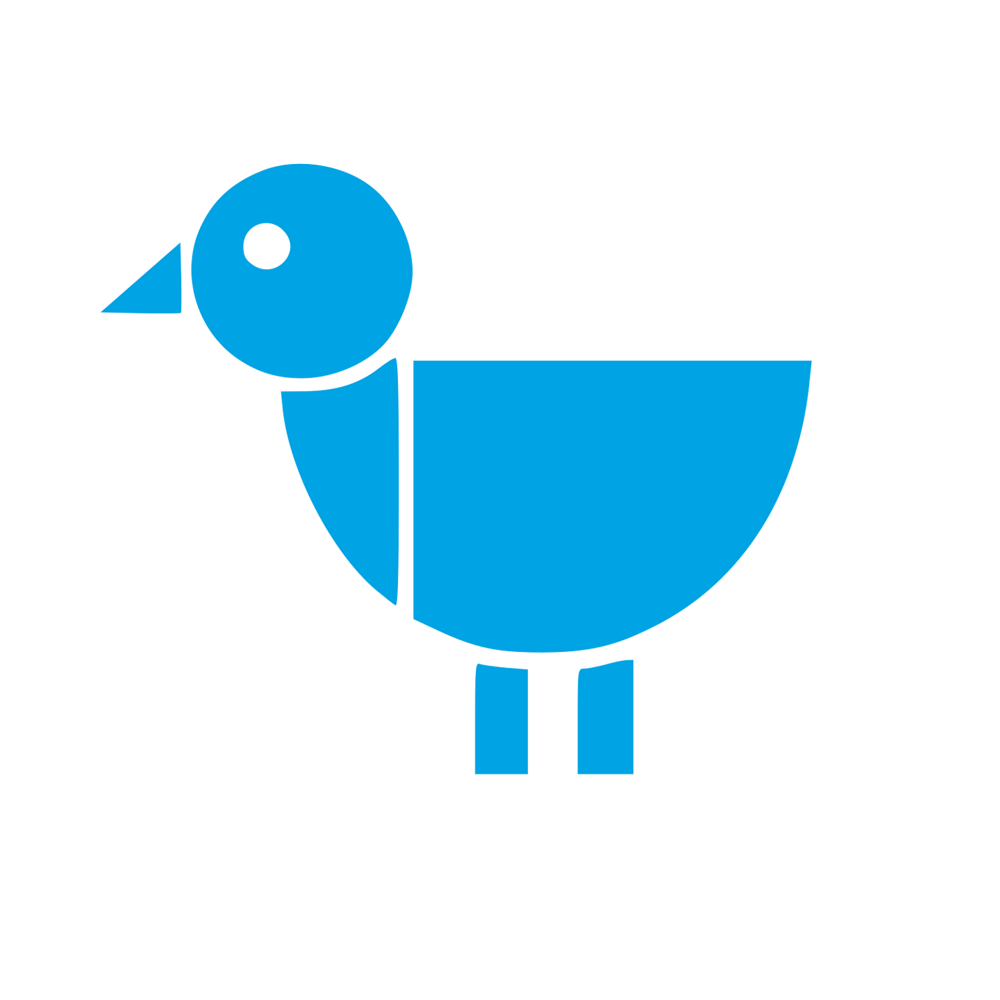Bauhaus Bird Logo #00a3e4