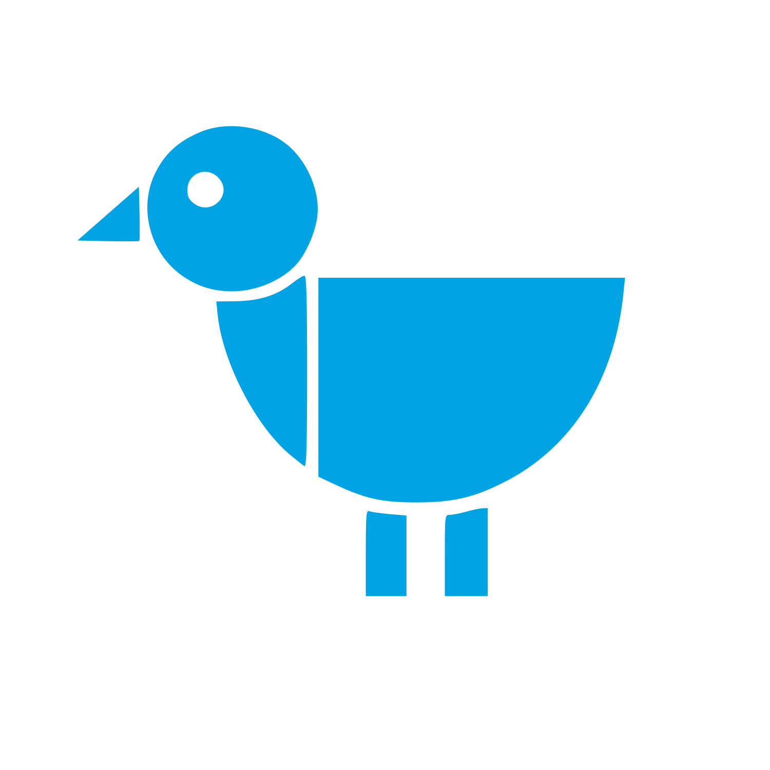 Bauhaus Bird Logo #00a3e4