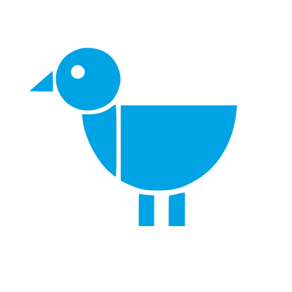 Bauhaus Bird Logo #00a3e4