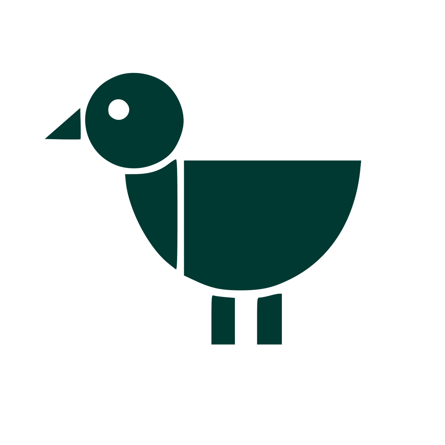 Bauhaus Bird Logo #003932