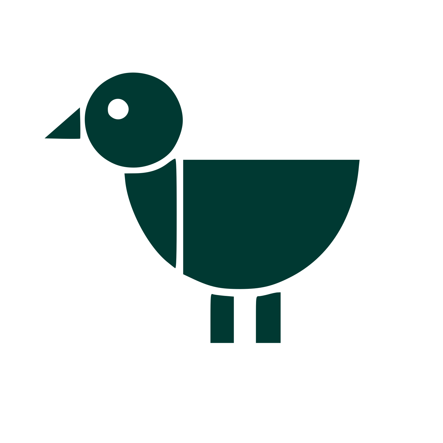 Bauhaus Bird Logo #003932