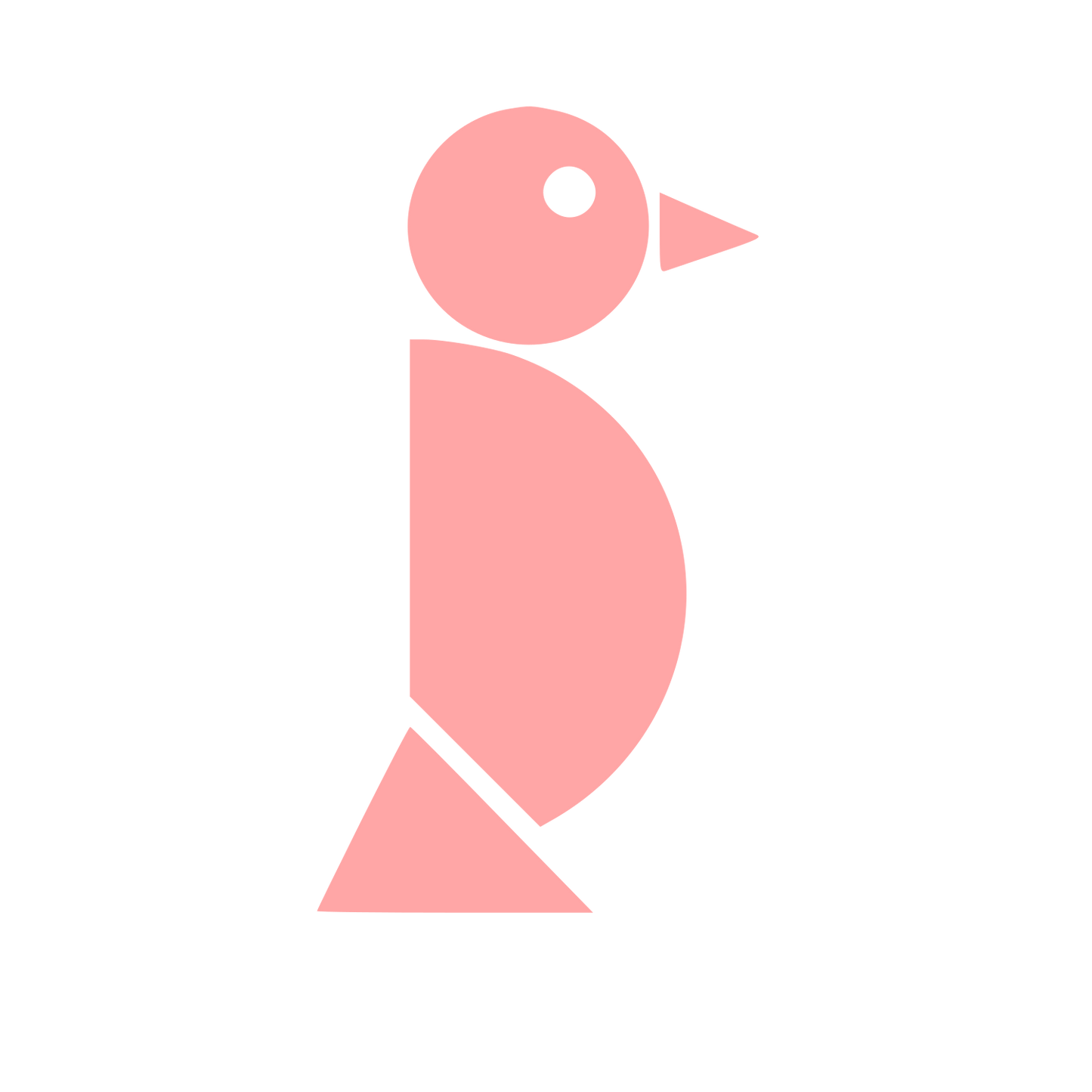 Bauhaus Bird Logo #ffa6a6