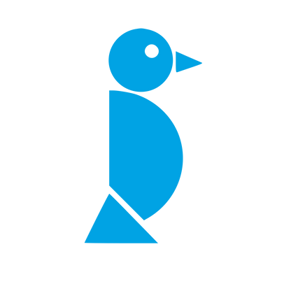 Bauhaus Bird Logo #00a3e4