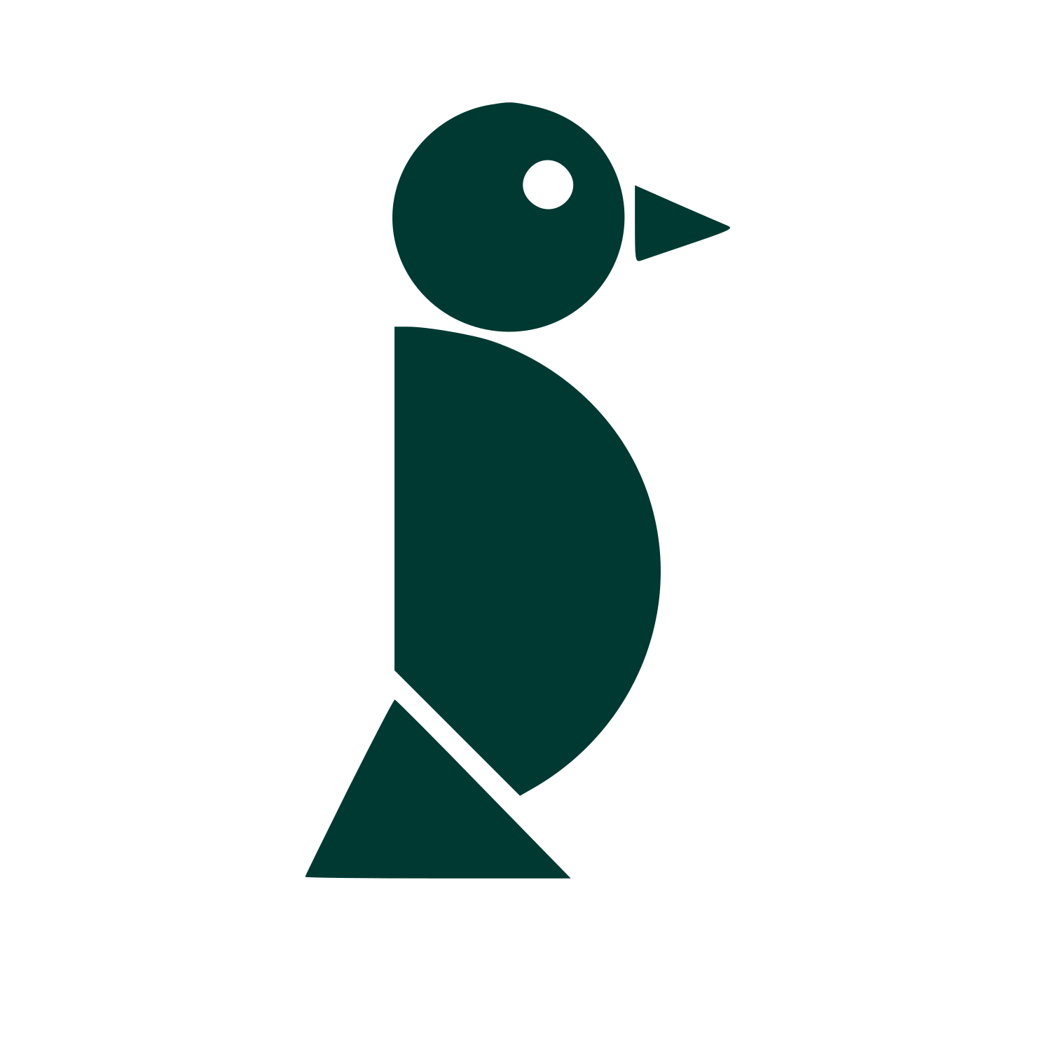 Bauhaus Bird Logo #003932