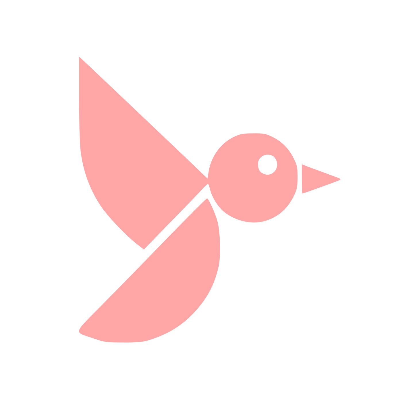 Bauhaus Bird in Flight Logo #ffa6a6