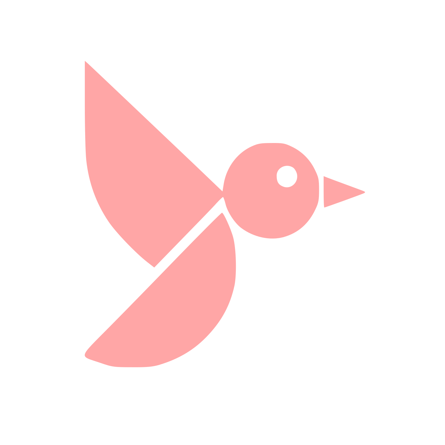 Bauhaus Bird in Flight Logo #ffa6a6