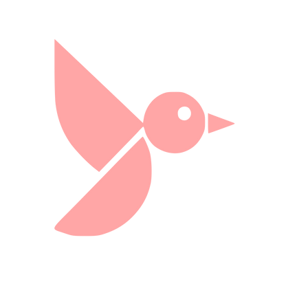 Bauhaus Bird in Flight Logo #ffa6a6