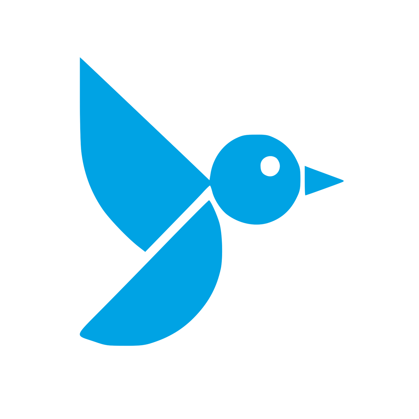 Bauhaus Bird in Flight Logo #00a3e4