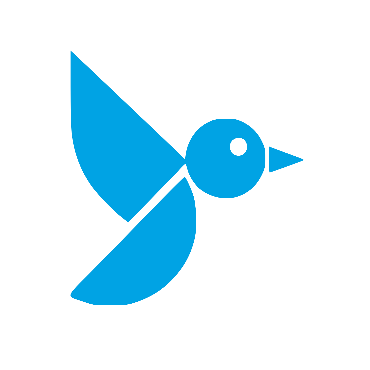 Bauhaus Bird in Flight Logo #00a3e4