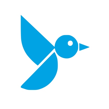 Bauhaus Bird in Flight Logo #00a3e4