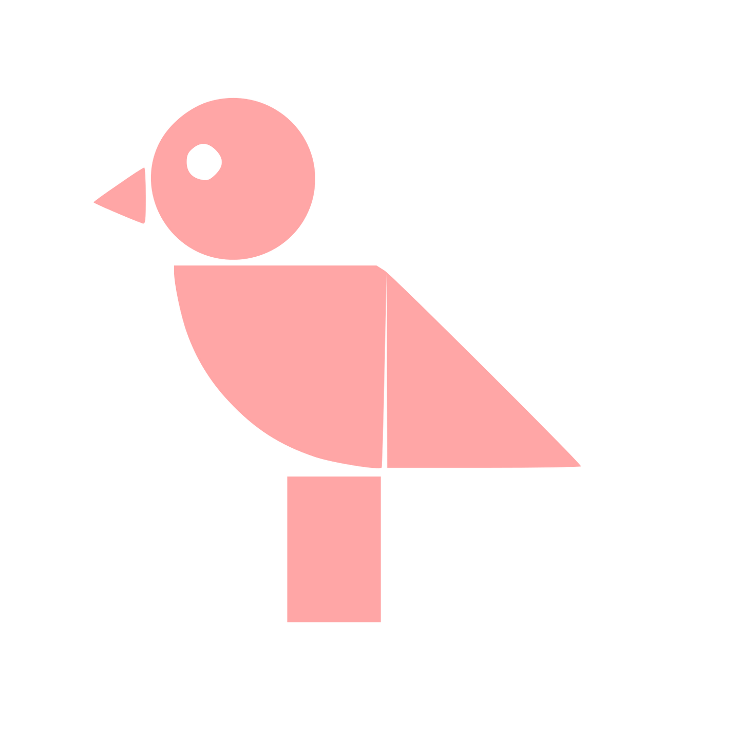 Bauhaus Bird Logo #ffa6a6