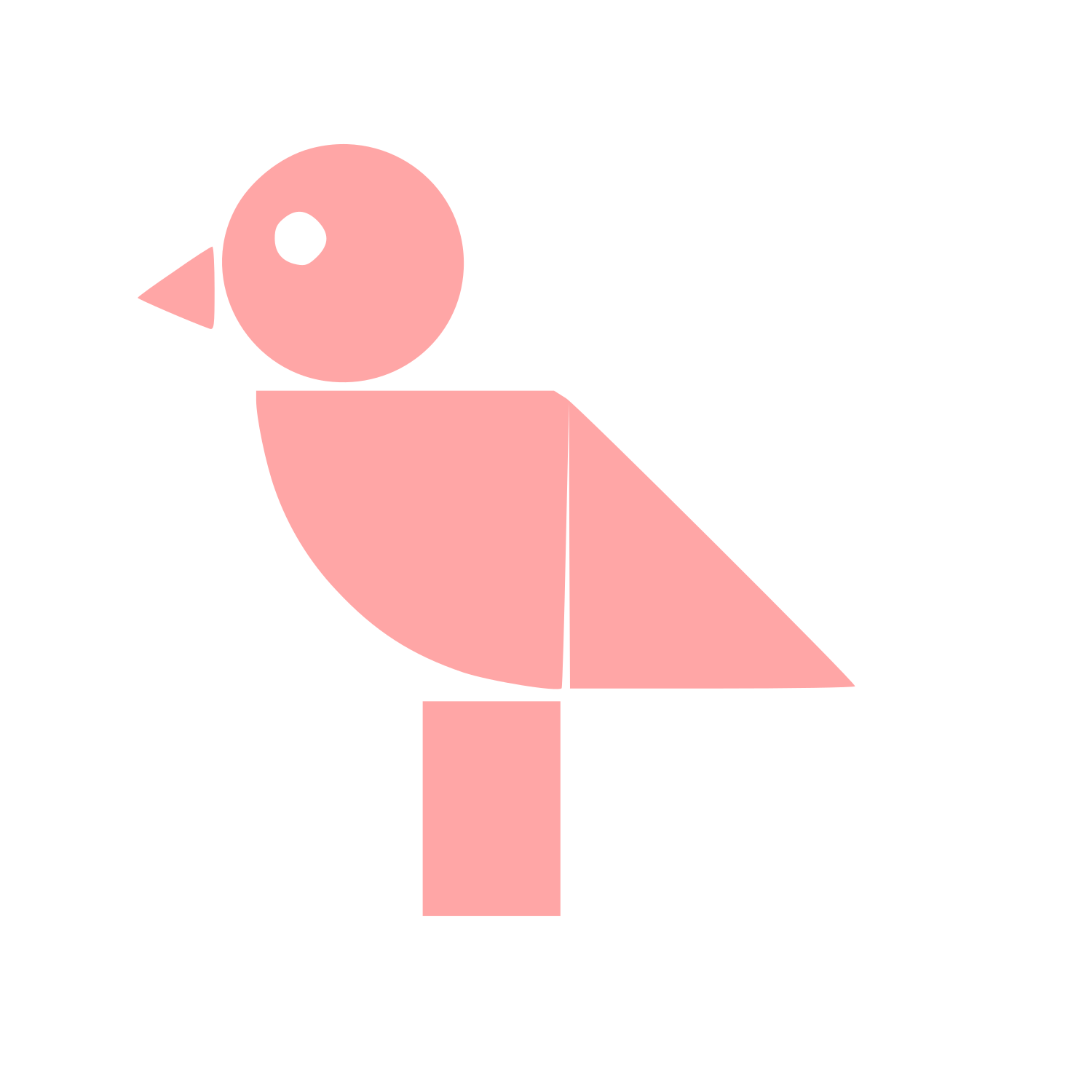 Bauhaus Bird Logo #ffa6a6