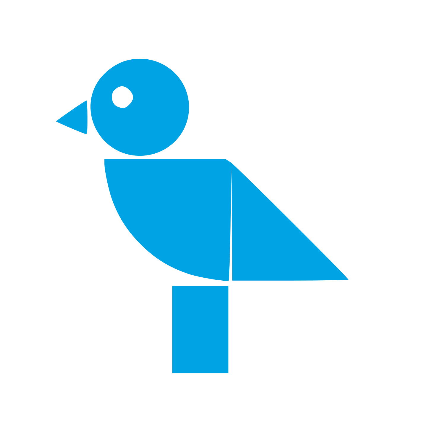 Bauhaus Bird Logo #00a3e4