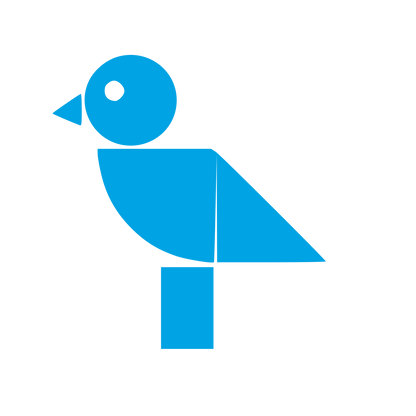 Bauhaus Bird Logo #00a3e4