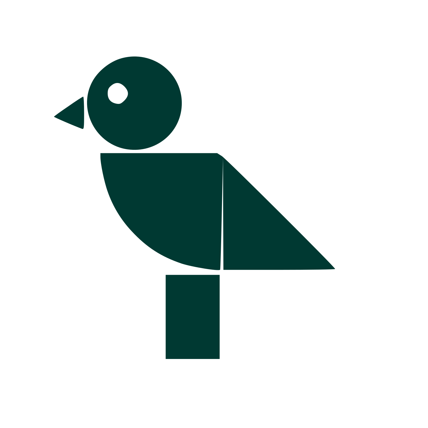 Bauhaus Bird Logo #003932