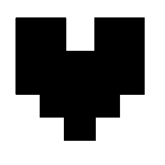 Brutalist Pixel Heart Logo