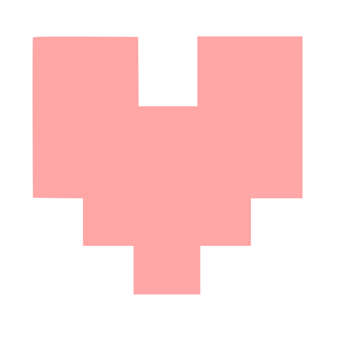 Brutalist Pixel Heart Logo #ffa6a6