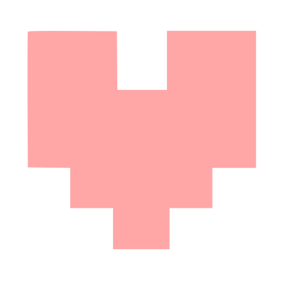 Brutalist Pixel Heart Logo #ffa6a6
