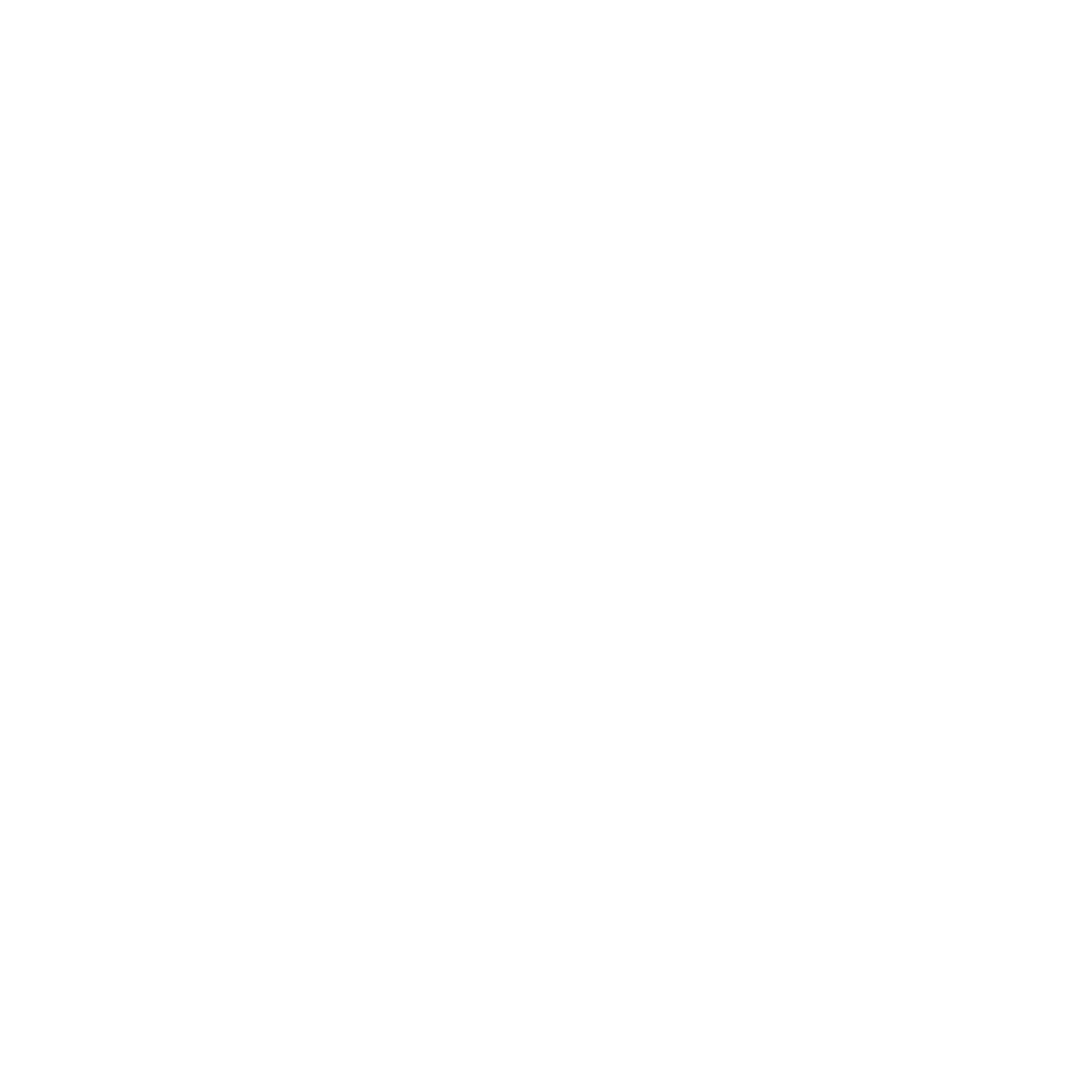 Split Heart Diamond Logo #ffffff