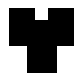 Brutalist Heart Cutout Logo