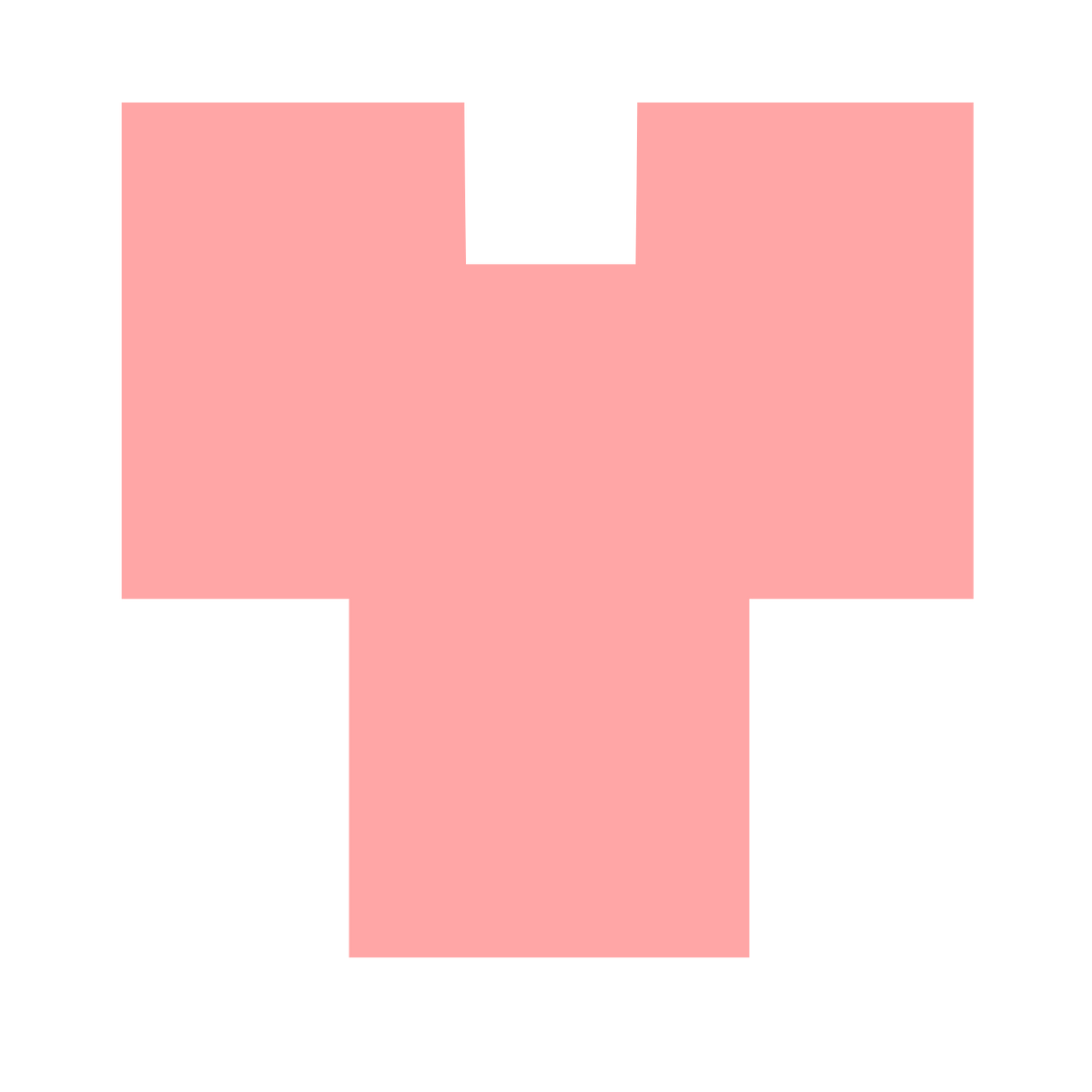Brutalist Heart Cutout Logo #ffa6a6