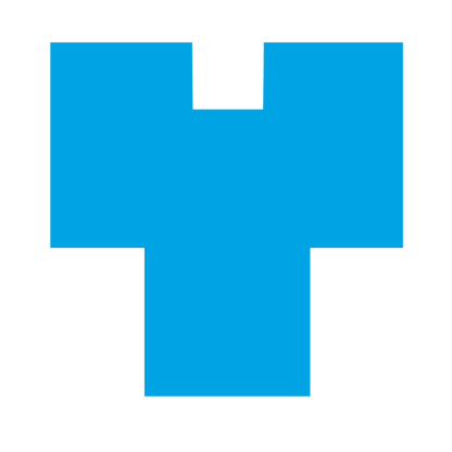 Brutalist Heart Cutout Logo #00a3e4