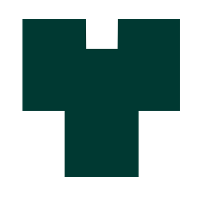 Brutalist Heart Cutout Logo #003932
