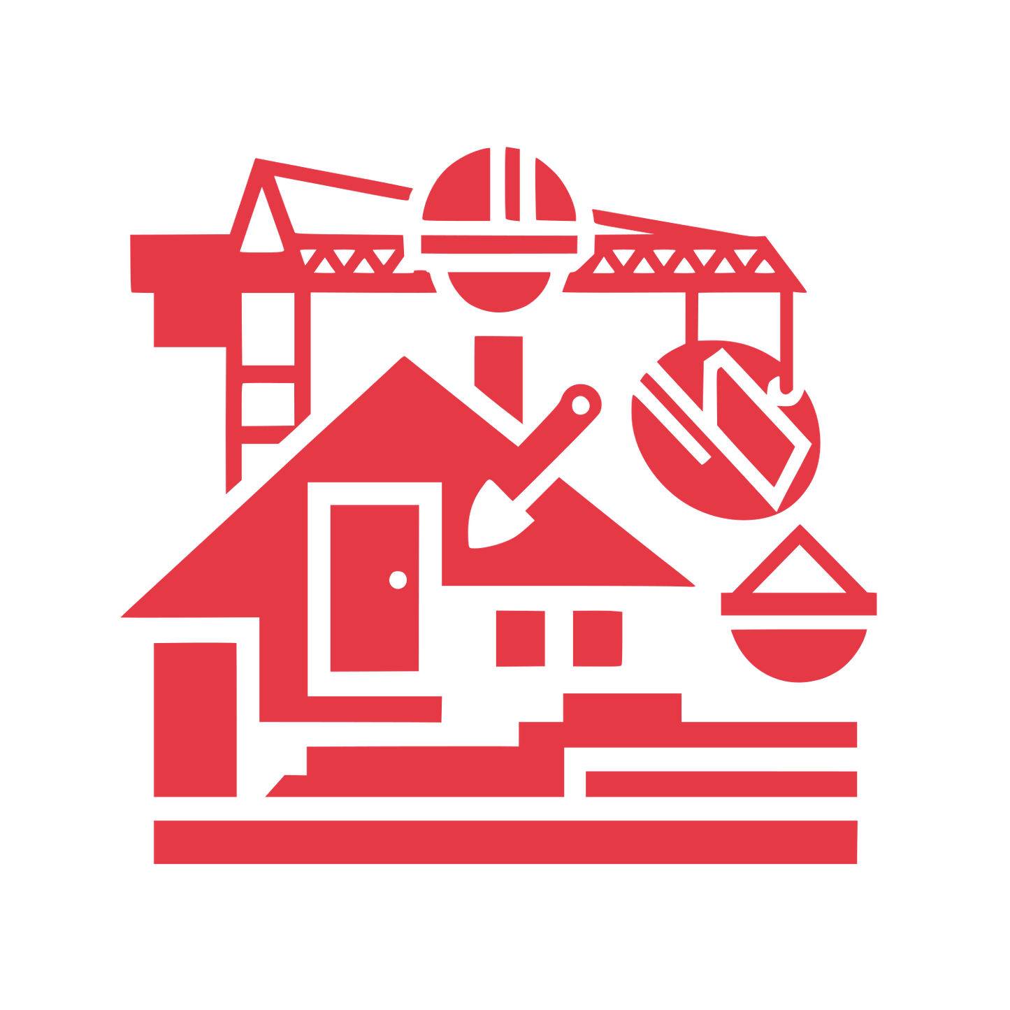 Construction House Logo #E63946