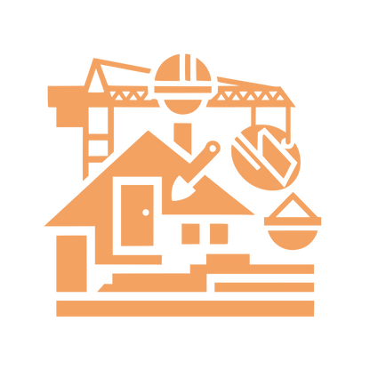 Construction House Logo #F4A261