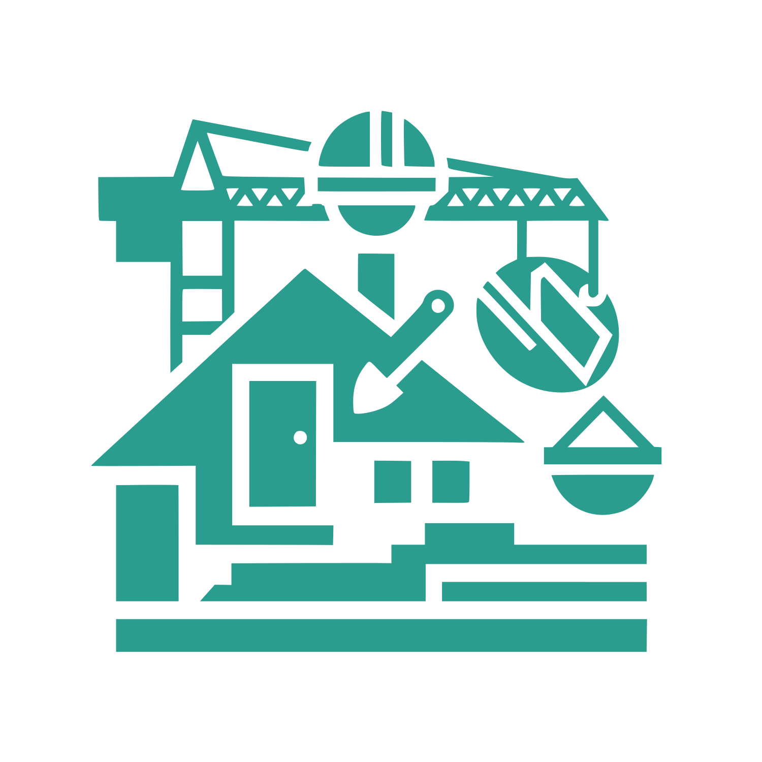 Construction House Logo #2A9D8F